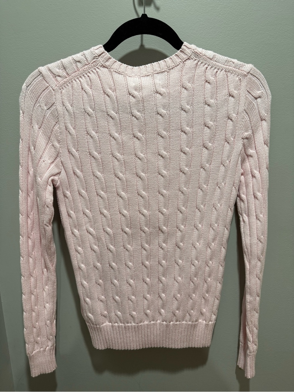 Polo by Ralph Lauren Pink Cable-Knit Crewneck Sweater size small NWT! - Picture 5 of 6